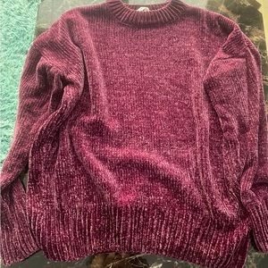 Comfy, cozy plum sweater